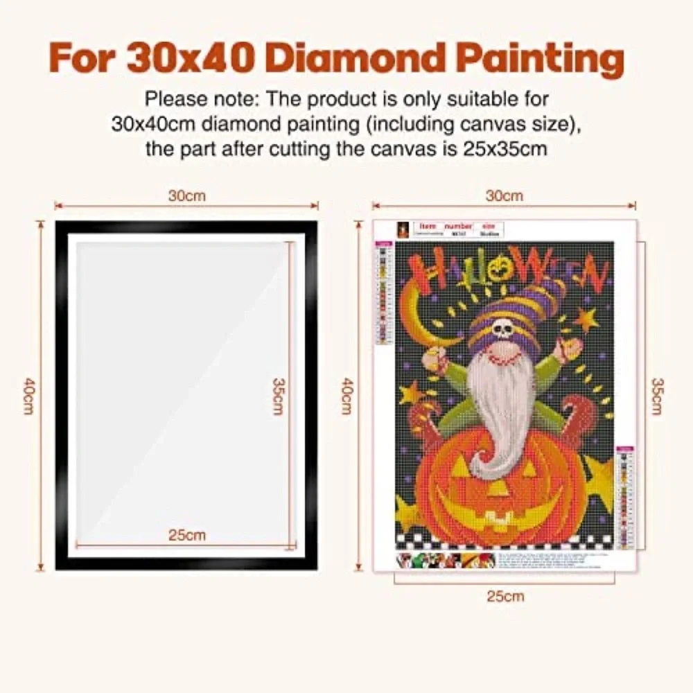 Magnetic Diamond Painting Canvas Frames 12X16in with 6PCS Transparent Hook 2Pack - Picture 2 of 8